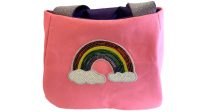 Rainbow embellished Loot bag with reflective handles