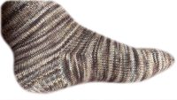 close-up of knitted sock