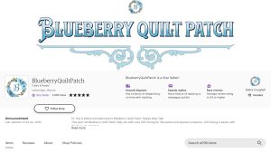 screen shot of blueberry quilt patch