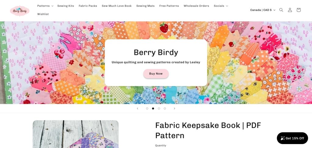 Berry Birdy website screenshot
