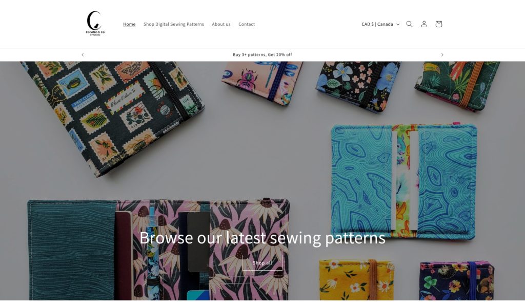 Cocette & Co Creations website screenshot